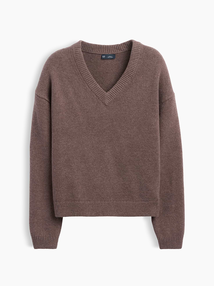Image 6 of 6, CashSoft Oversized V-Neck Sweater