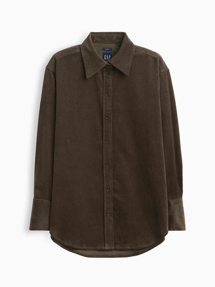 Image 2 of 2, Corduroy Big Shirt