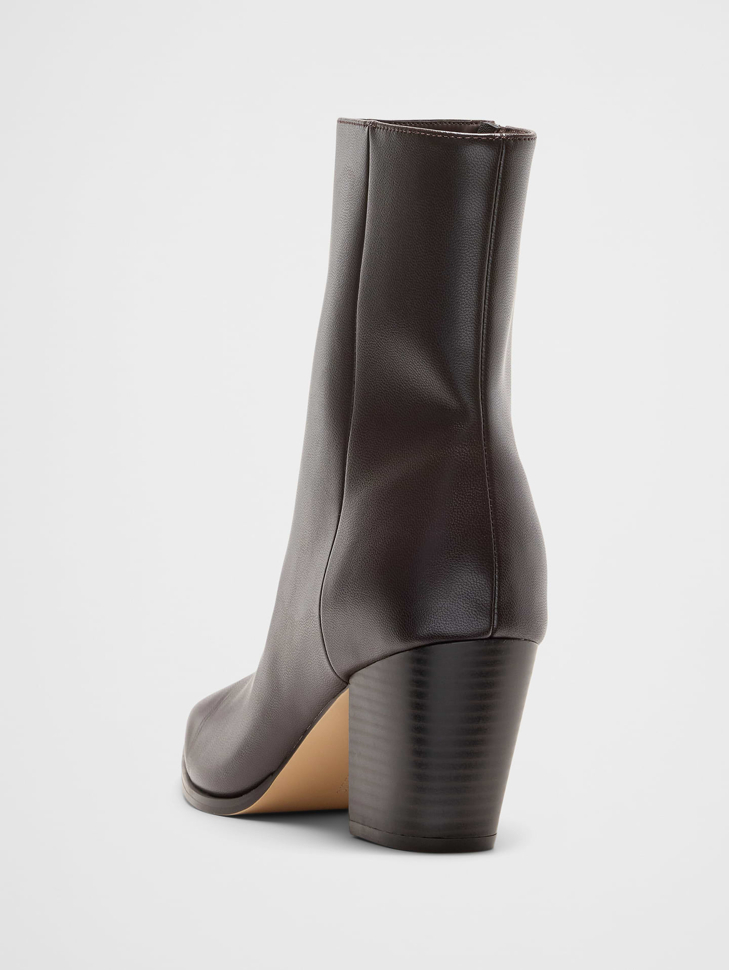 Image 3 of 5, Vegan Leather Mid Shaft Bootie