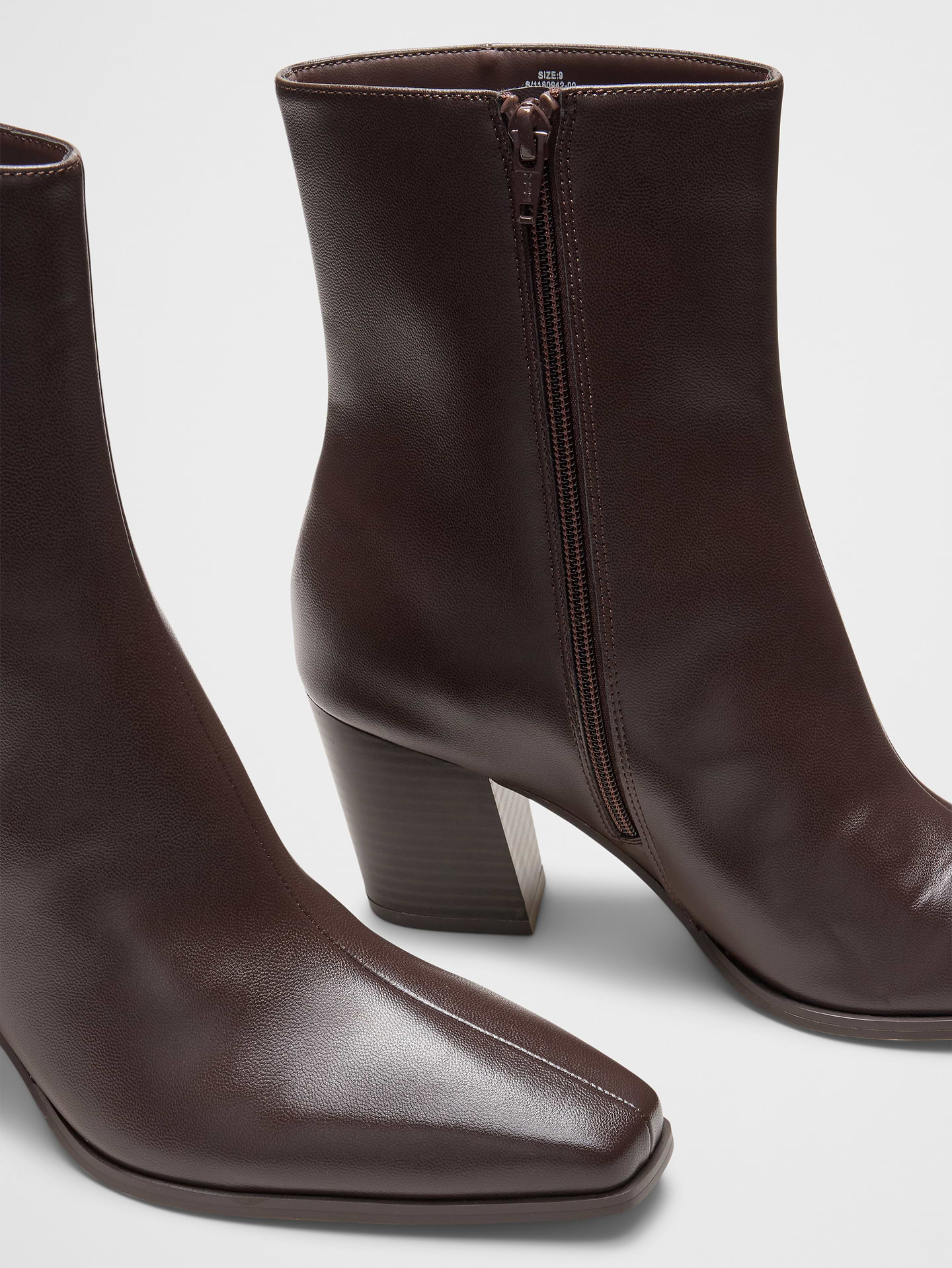 Image 5 of 5, Vegan Leather Mid Shaft Bootie