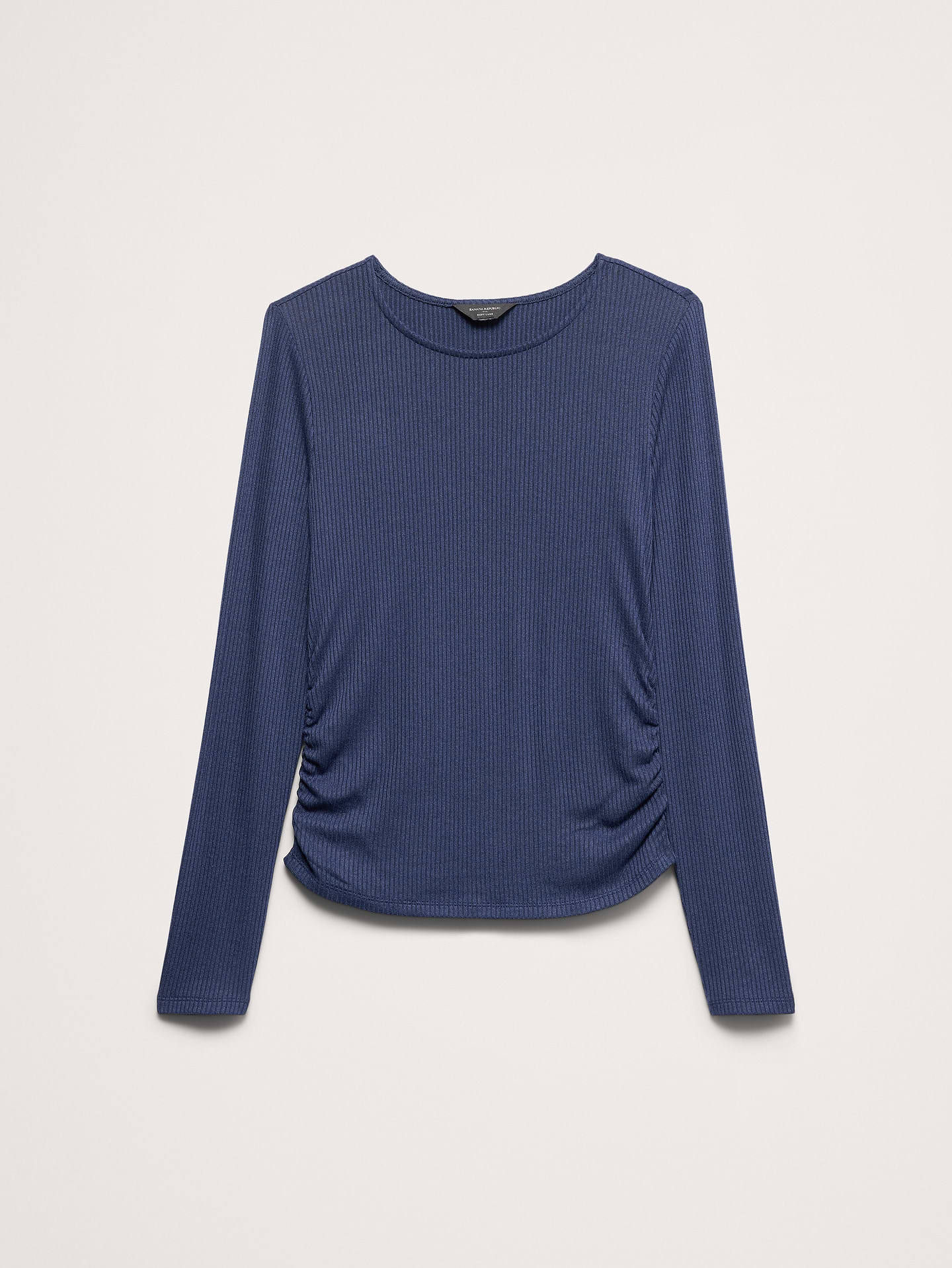 Image 4 of 4, Soft Luxe Ribbed Shirred-Waist Top