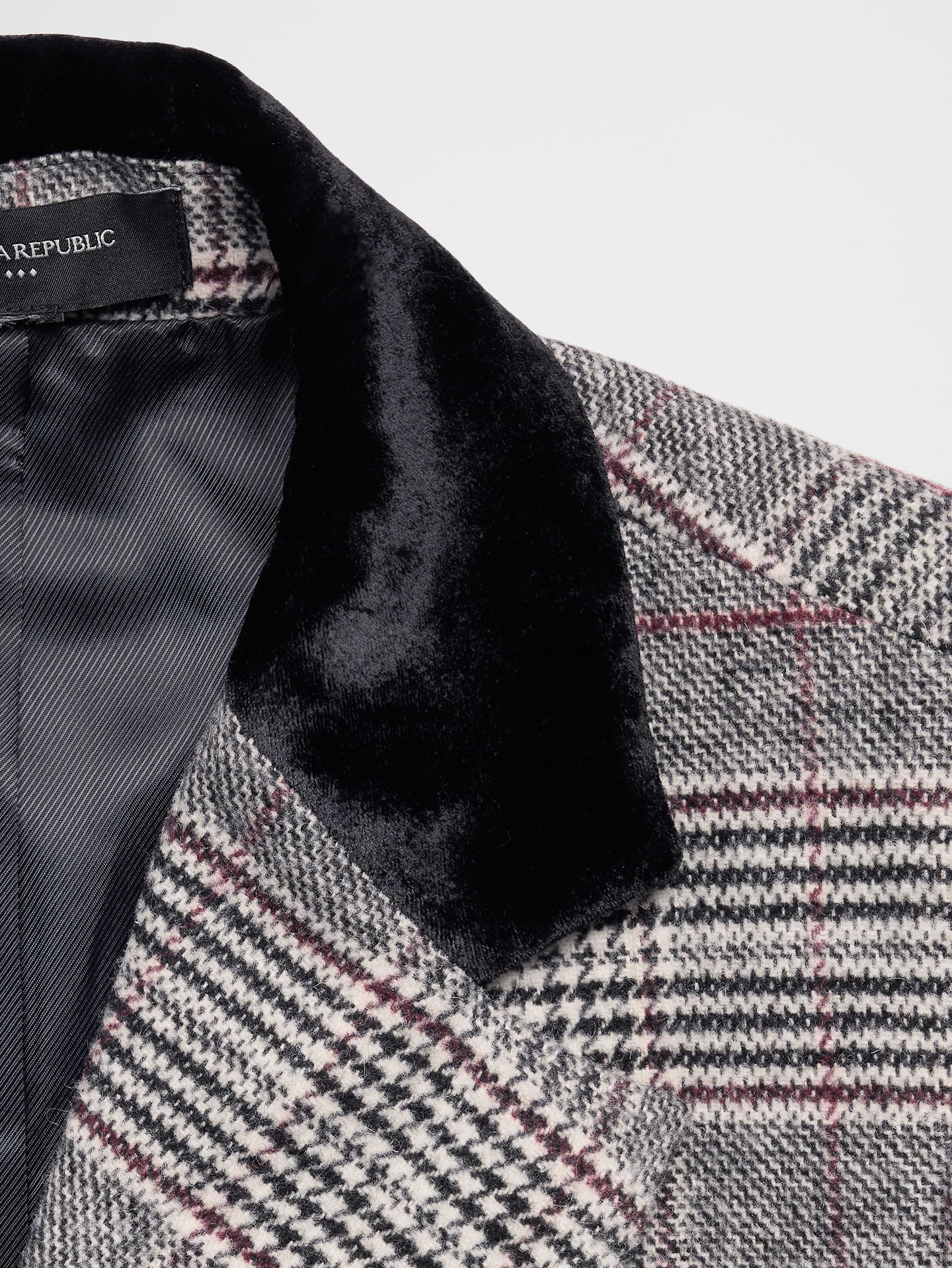 Image 5 of 5, Velvet Plaid Blazer