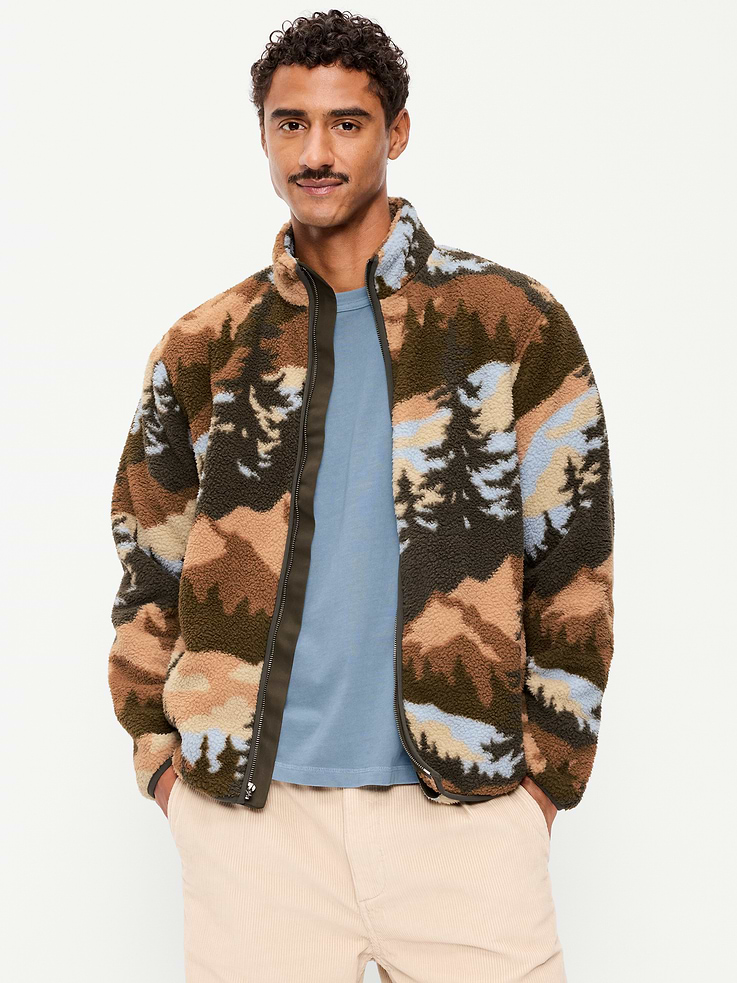 Image 1 of 5, standing collar, long sleeves, full zip, on-seam pockets, Product #1182201