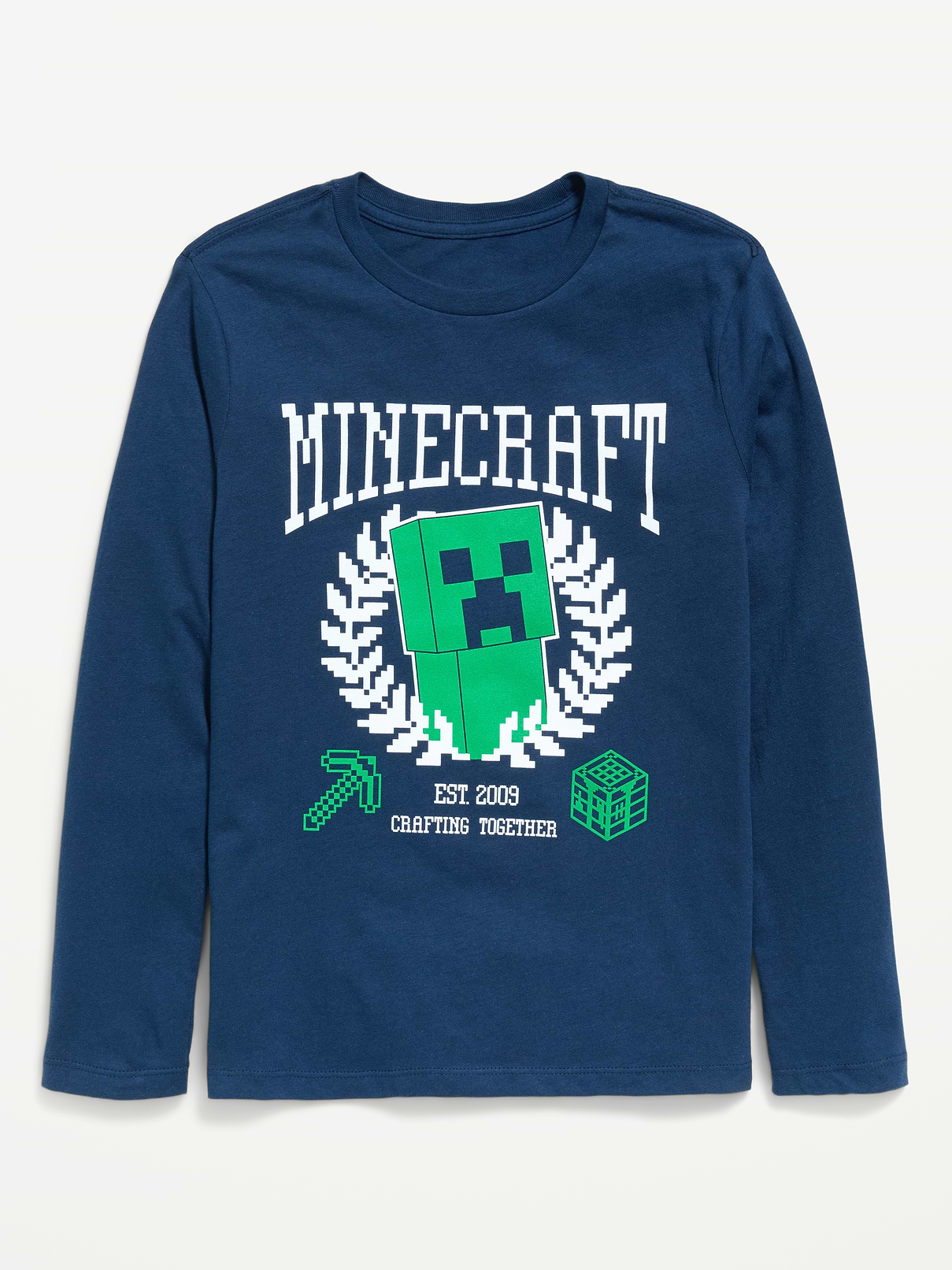 Image 1 of 1, crew neck, long sleeves, licensed graphic, ©2026 Mojang AB. All Rights Reserved. Minecraft, the Minecraft logo and the Mojang Studios logo are trademarks of the Microsoft group of companies., Product #1181850