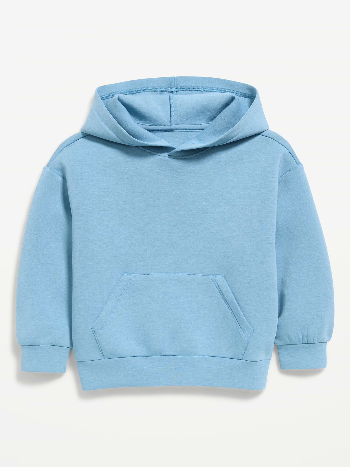 Image 1 of 1, Keep ’em moving in Old Navy Sport's Bounce Fleece: Our signature smooth spacer fabric that keeps its shape., built-in hood, long sleeves, drop shoulders, kangaroo pocket, 4-way stretch, Product #1184235