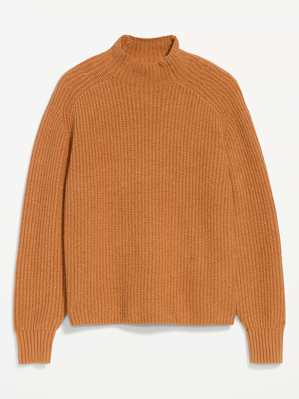 SoSoft Mock-Neck Shaker Sweater