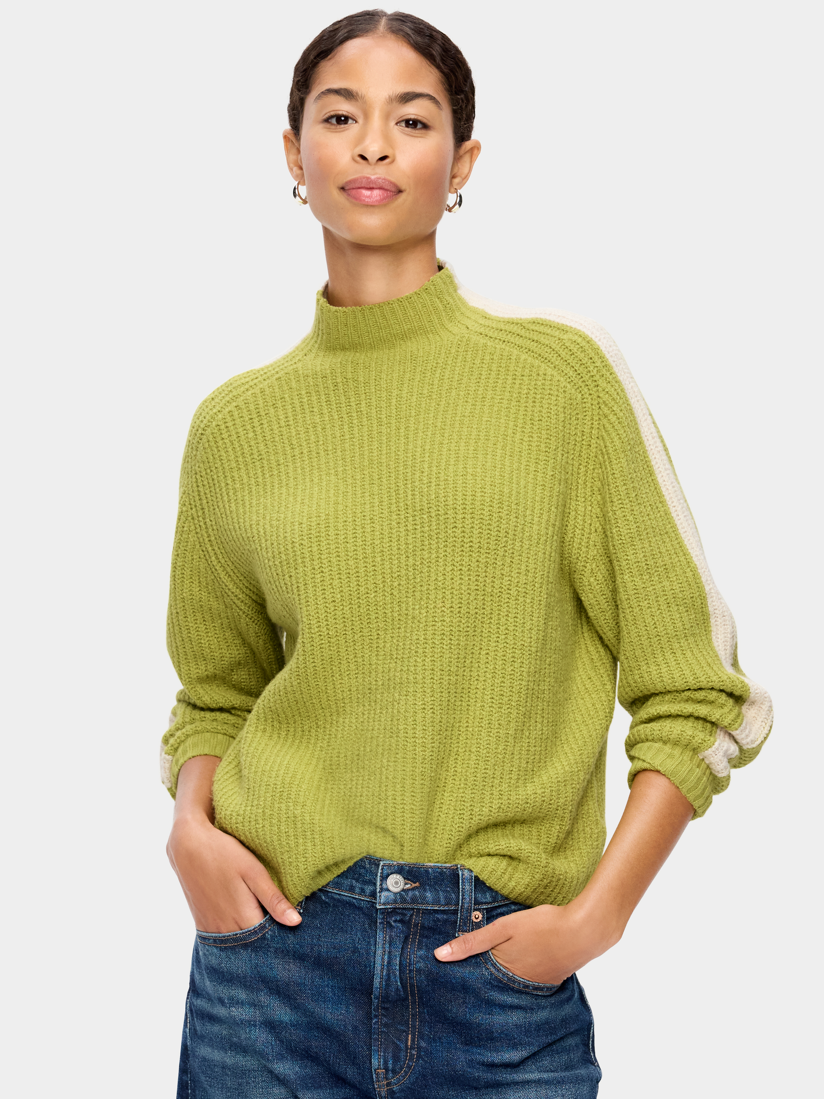 SoSoft Sport Mock-Neck Shaker Sweater | Old Navy