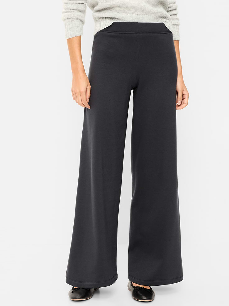 Image 2 de 4, Legging à taille haute à jambe large en molleton