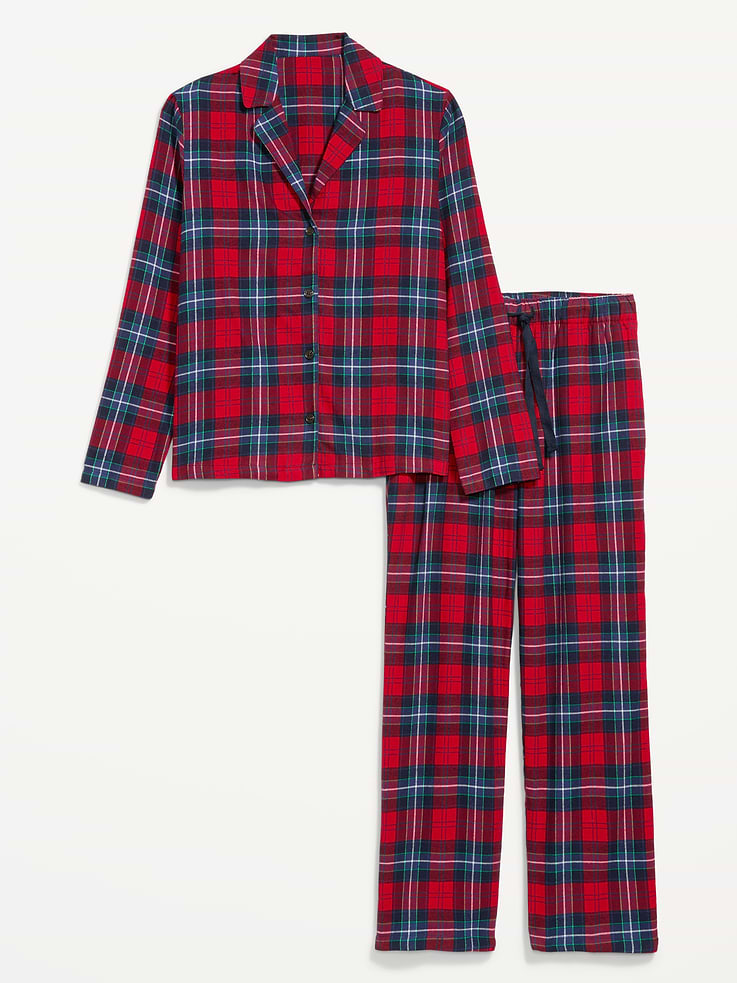 Image 3 of 6, Flannel Pajama Pant Set for Women