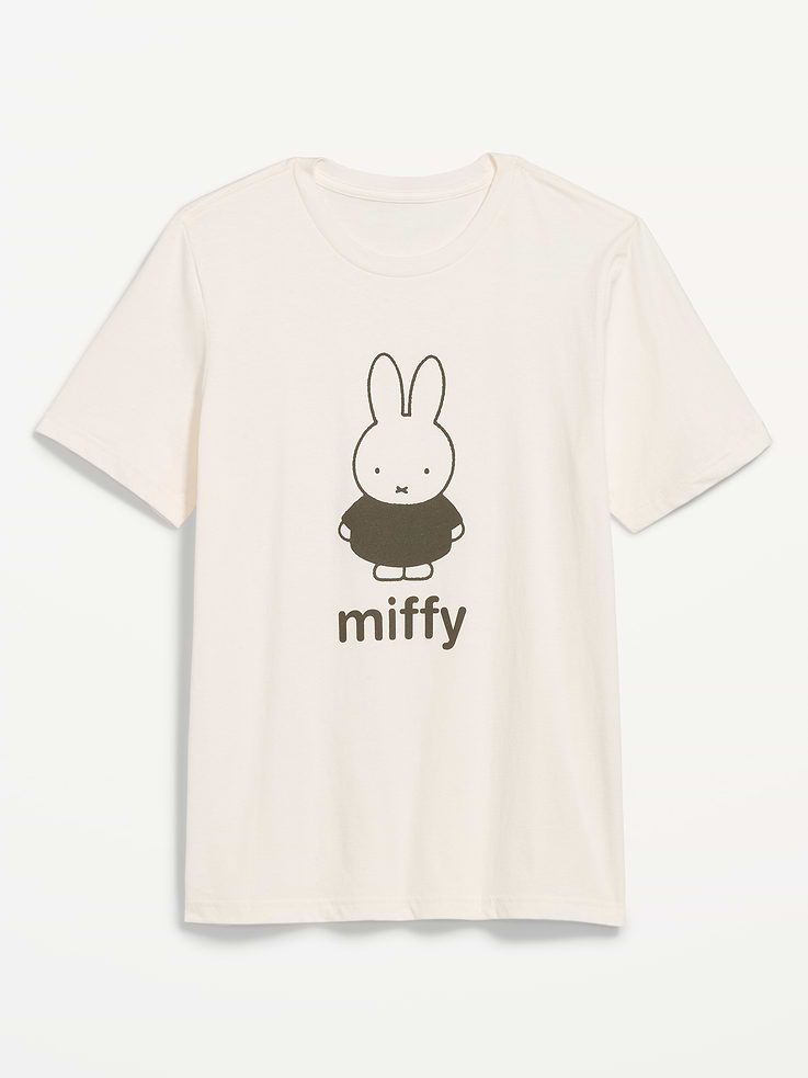 Image 1 of 2, rib-knit crew neck, short sleeves, licensed graphic, © Mercis bv, Product #909949