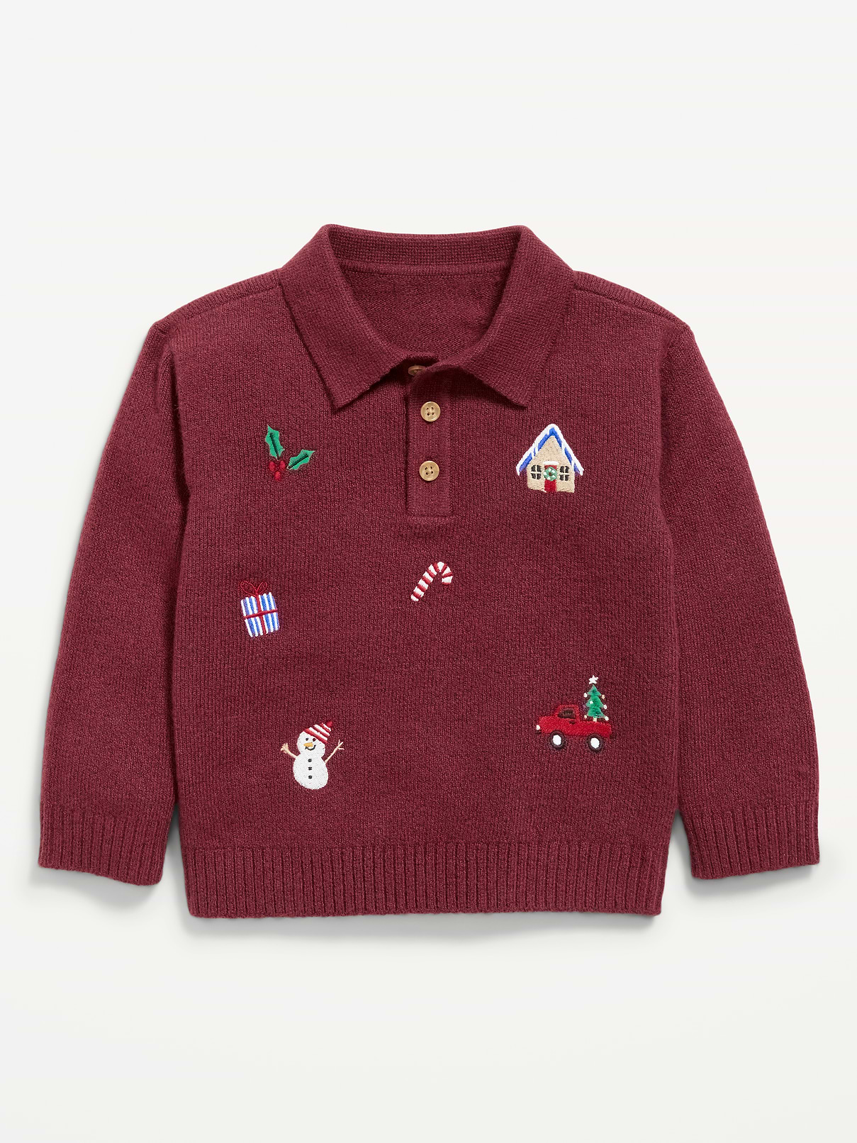 SoSoft Long-Sleeve Collared Sweater for Toddler Boys