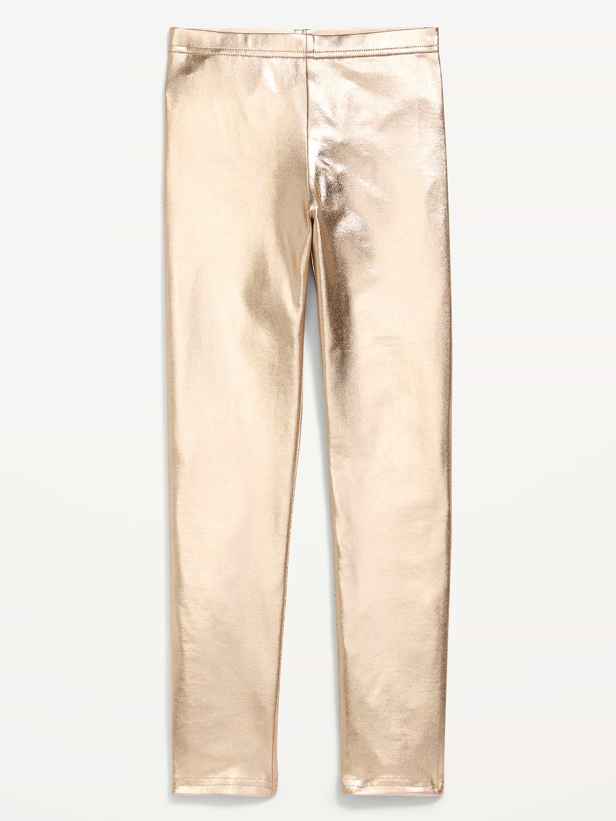 Image 2 of 2, Shiny Foil Print Leggings for Girls