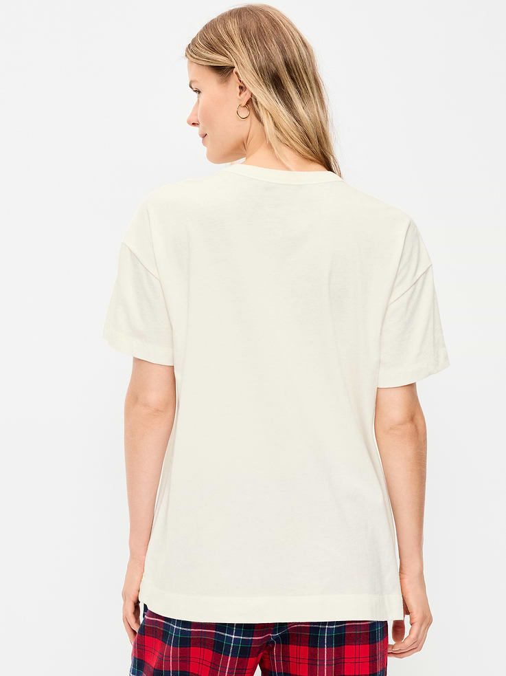 Image 2 de 7, T-shirt long surdimensionné à imprimé