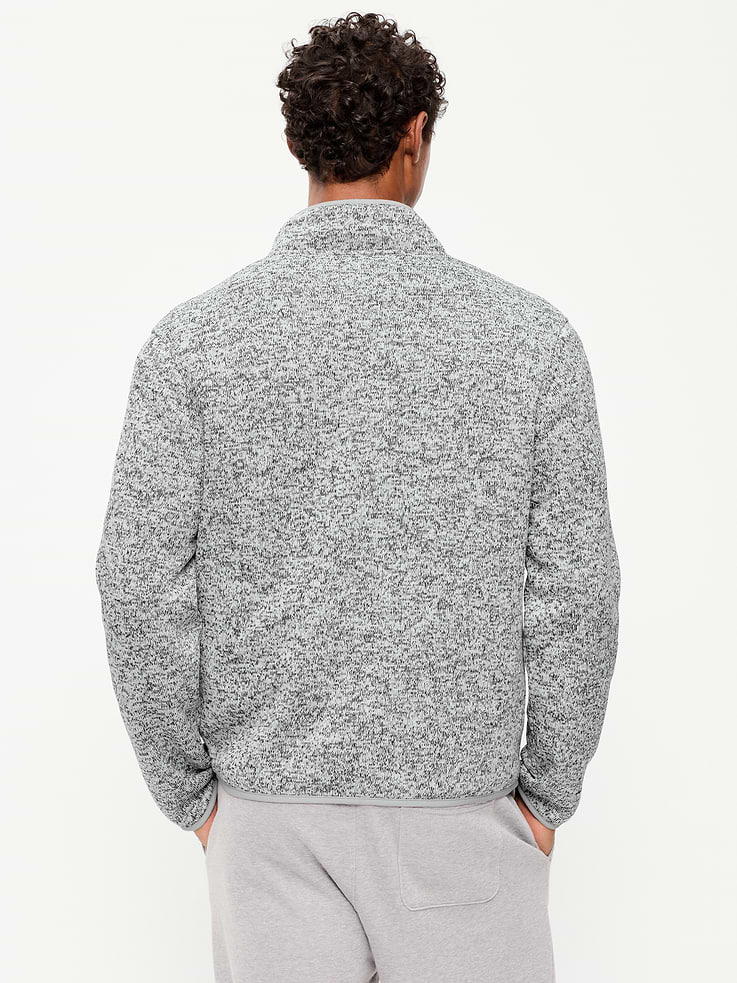 Image 2 of 4, Sweater Fleece Sherpa-Lined Full-Zip Jacket