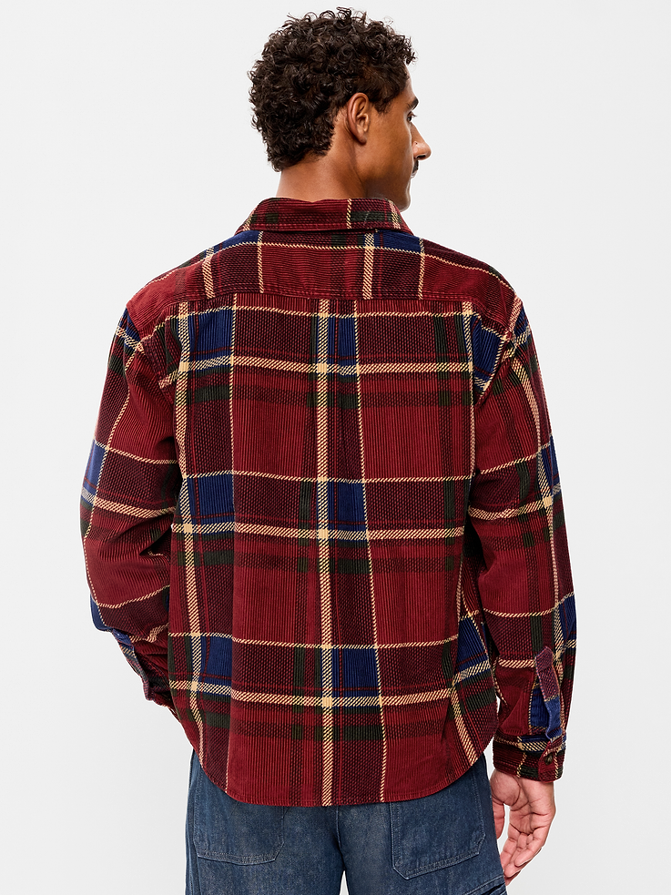 Image 2 of 3, Loose Fit Long-Sleeve Corduroy Shirt