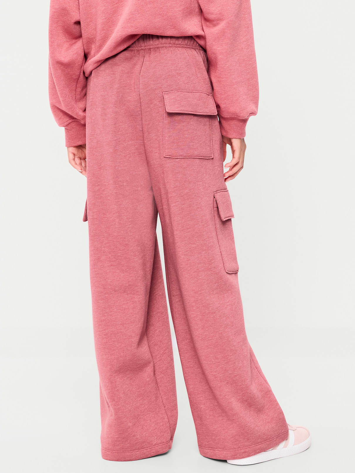 Image 2 of 4, Super Baggy Wide-Leg Cargo Sweatpants for Girls