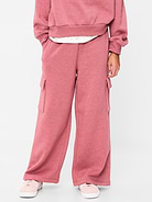 Image 1 of 4, elasticized waistband, on-seam pockets, cargo pockets at each leg, wide leg, Product #906950