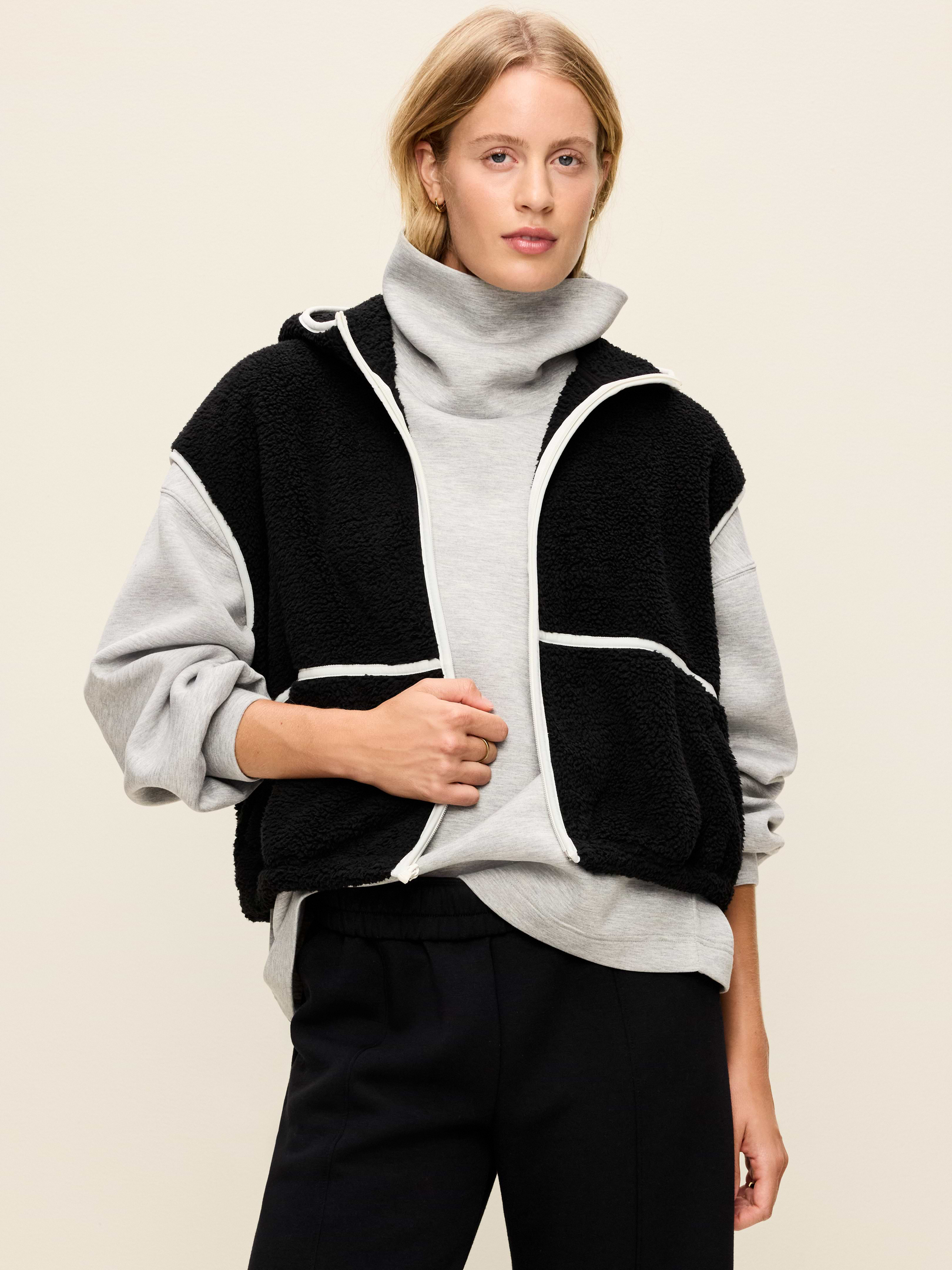 Hooded Sherpa Vest | Old Navy