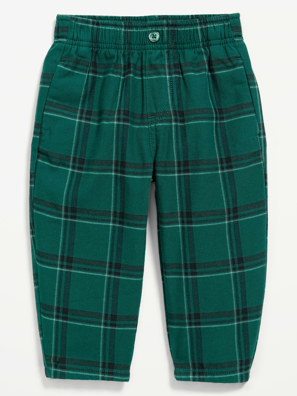 Image 1 of 3, elasticized waistband, faux fly, on-seam pockets, single welt back pocket, barrel leg, Product #1181690