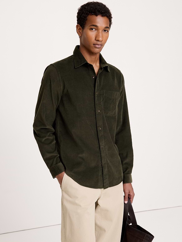 Standard-Fit Lightweight Corduroy Shirt