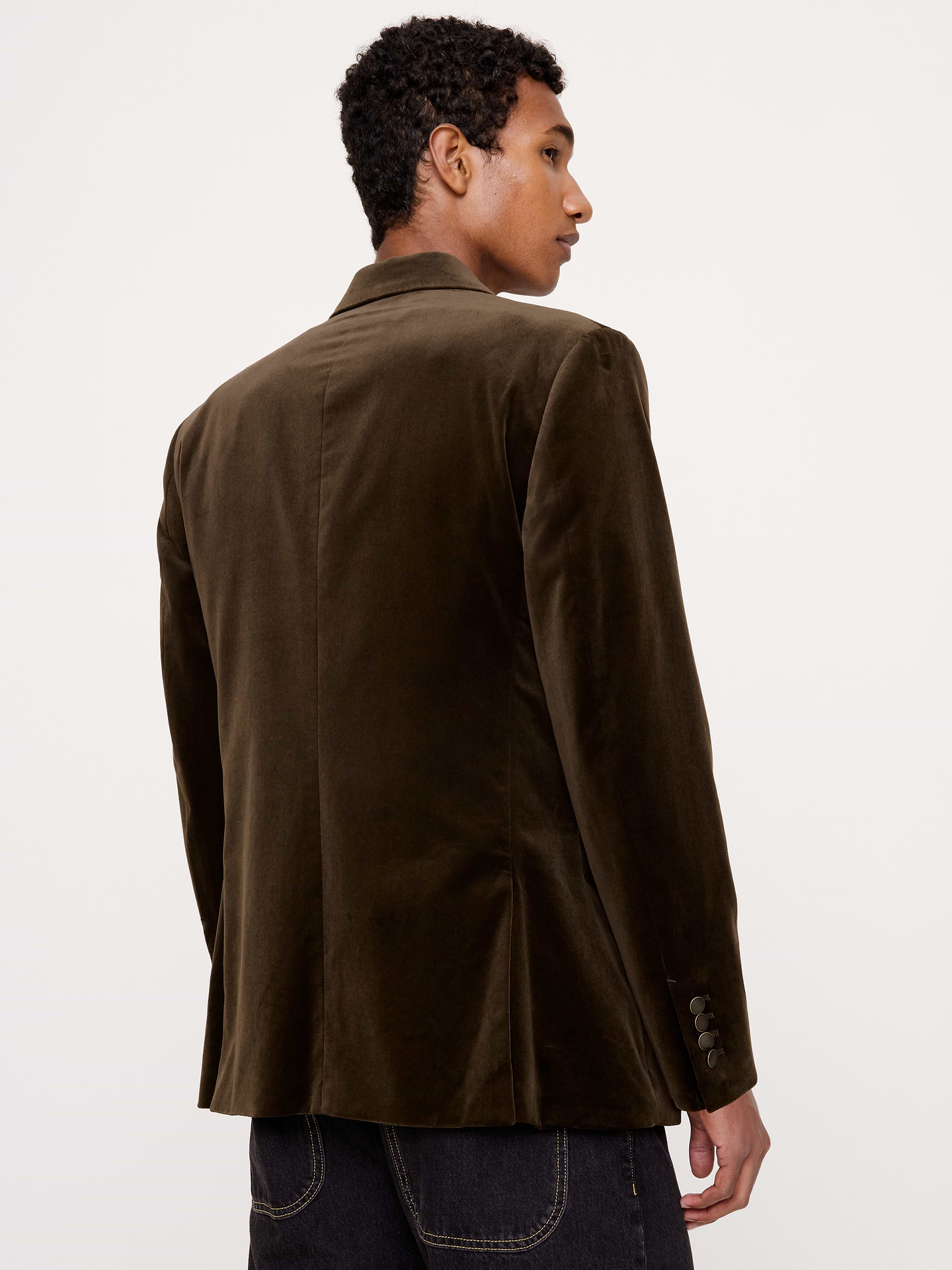 Image 2 of 8, Tailored Slim Velvet Blazer
