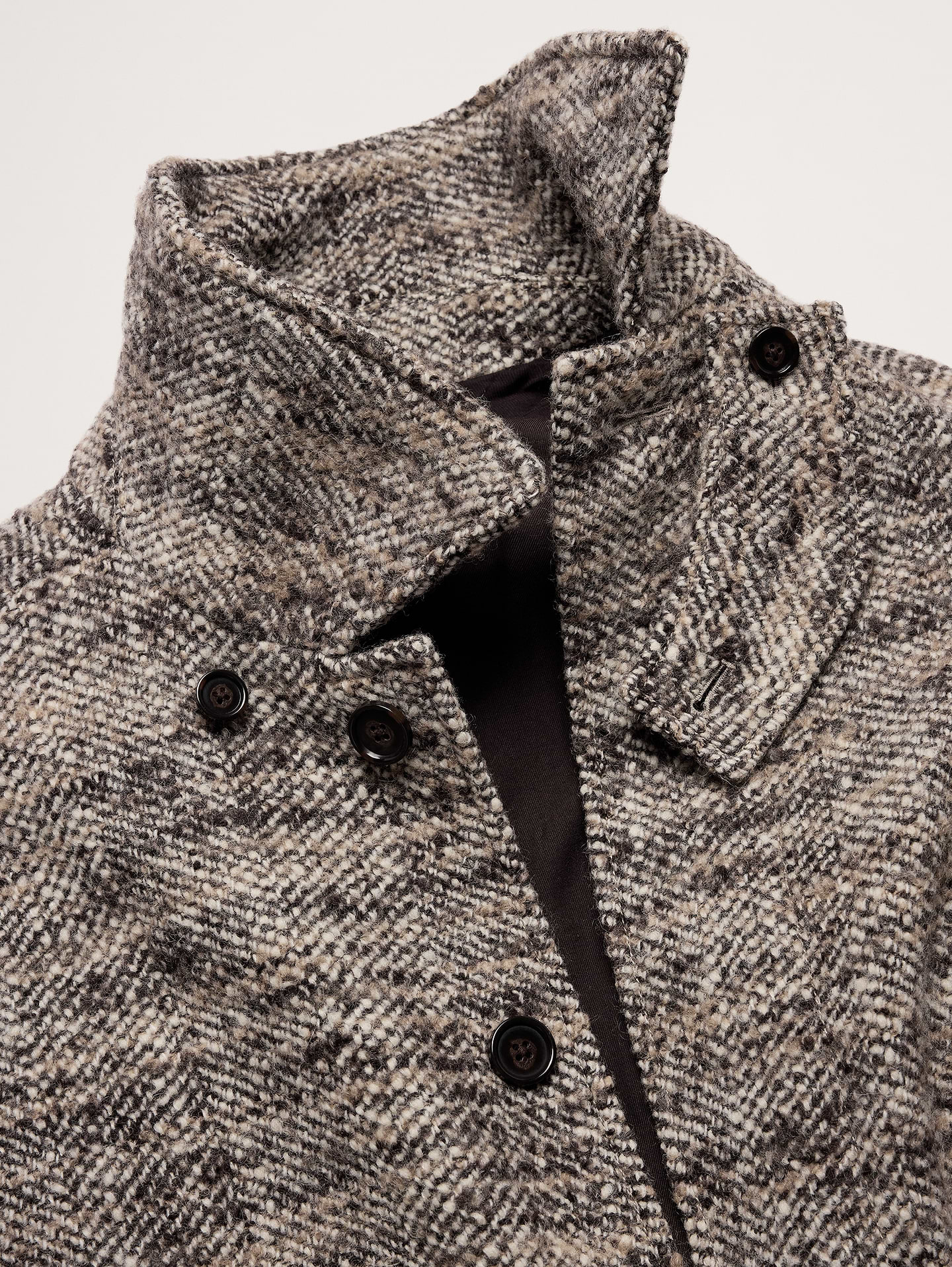 Image 7 of 8, Italian Twill Balmacaan Coat