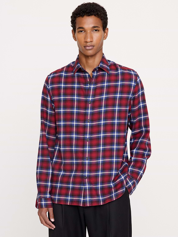 Standard-Fit Lightweight Brushed Flannel Shirt