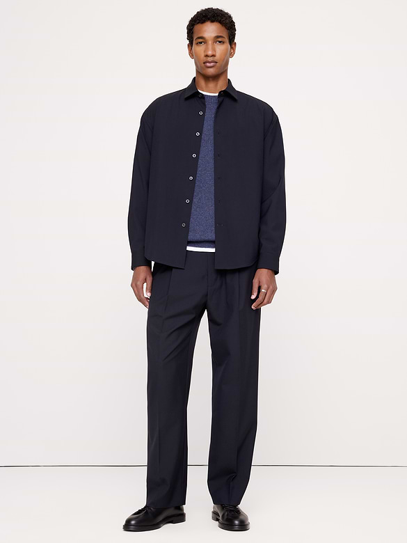 Relaxed On-The-Go Wool-Blend Pull-On Pant