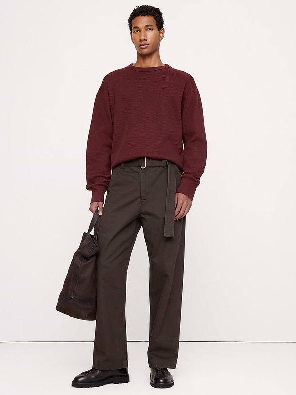 Alpine Thermal Crew-Neck Almond-Stitch T-Shirt