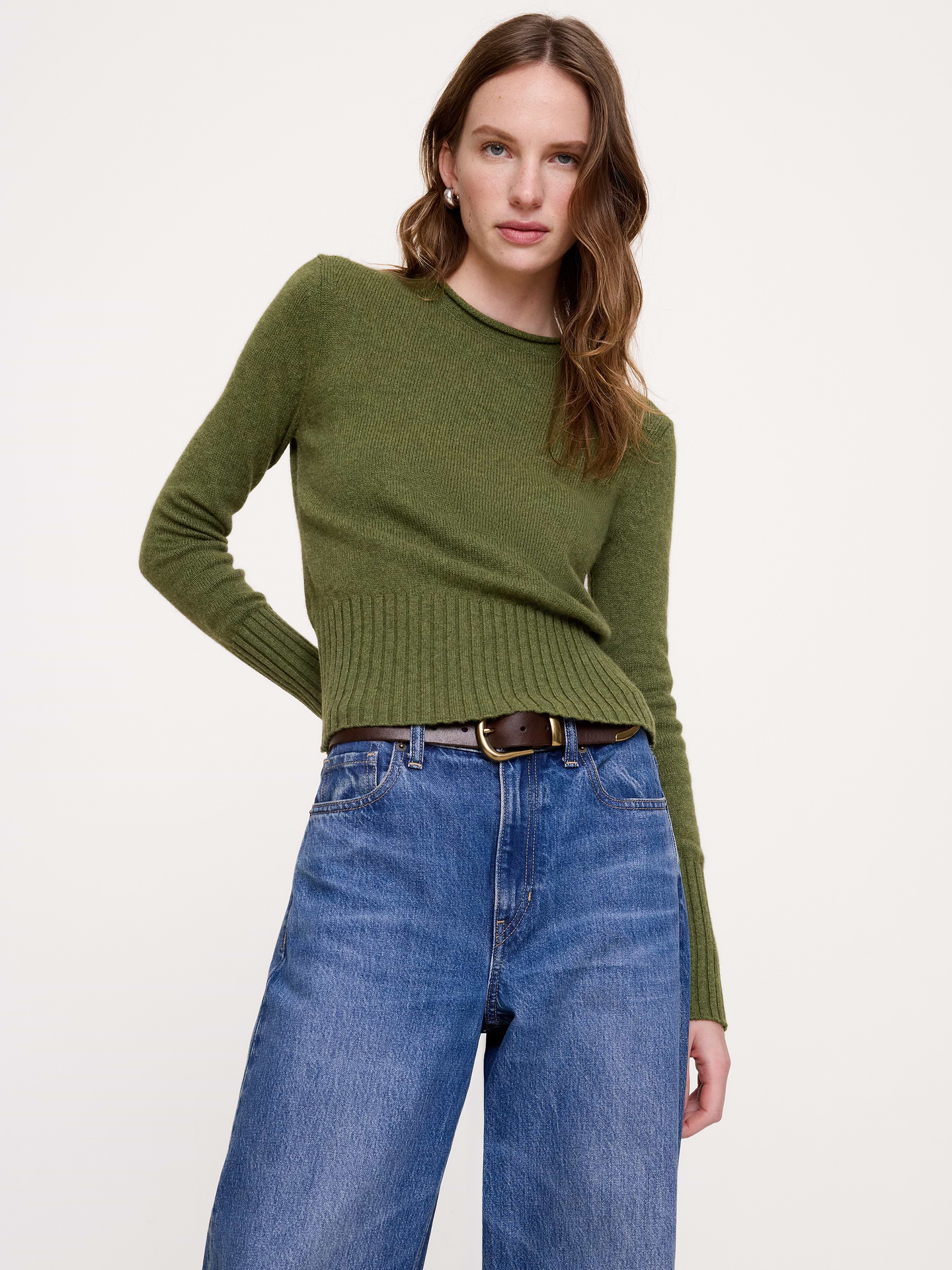 Image 1 of 2, Cozy up to this classic roll-neck sweater. It's got wool for warmth and cotton for breathability. Bonus: makes a great gift (even to yourself!), Fitted: Slim. Sits close to the body., Crew roll neck., Straight hem., Product #1184646
