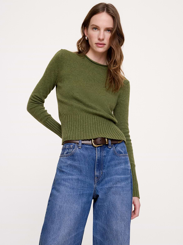 The Fireside Roll-Neck Sweater in Wool-Cotton