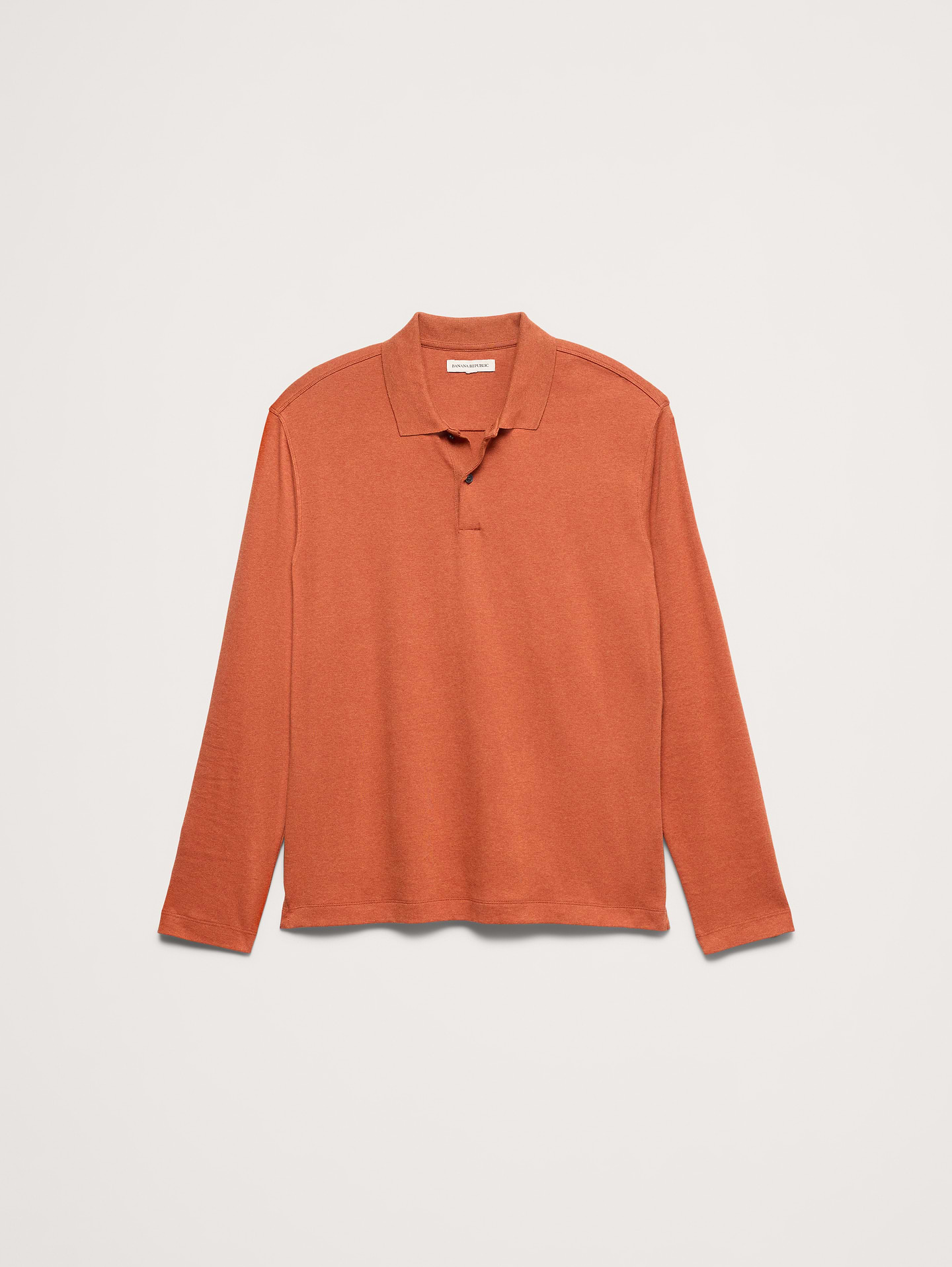 Image 4 of 4, Luxury-Touch Long-Sleeve Polo