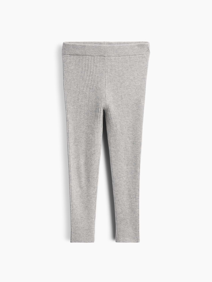 Image 1 of 3, Our bestselling fabric that feels cashmere-soft. Crafted in a midweight plush yarn. Refined with a special brushed technique. It's everyday luxury., Supersoft, ribbed knit cotton-blend sweater leggings., Elasticized waist., Product #906781