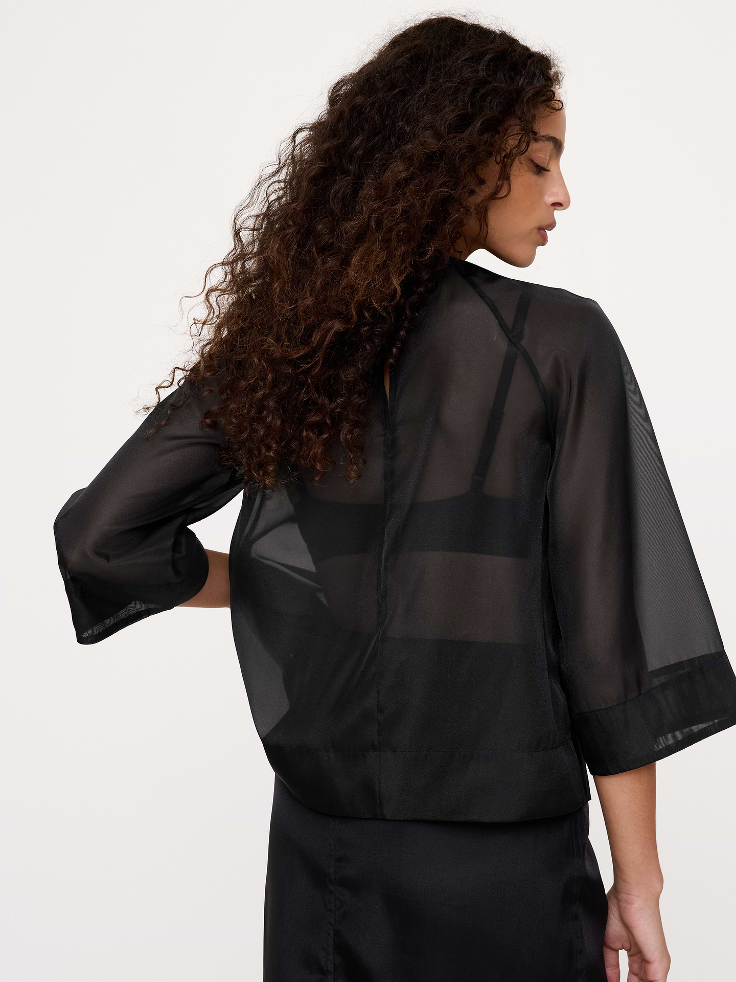 Image 4 of 8, Organza Peplum Top