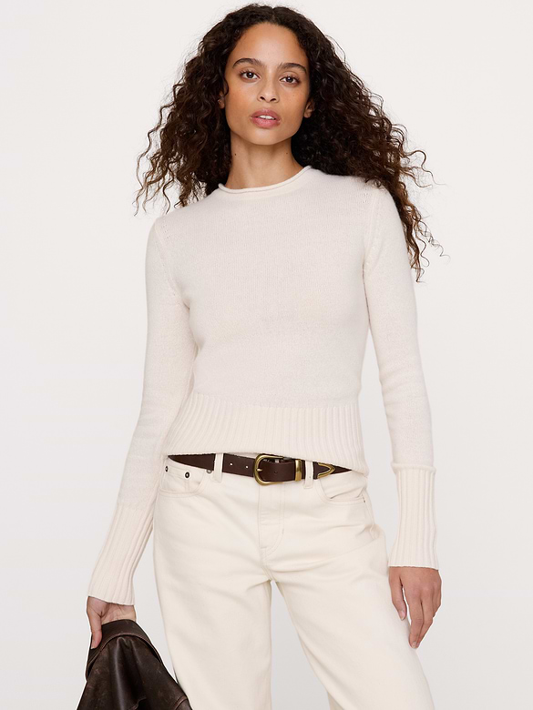 The Fireside Roll-Neck Sweater in Wool-Cotton