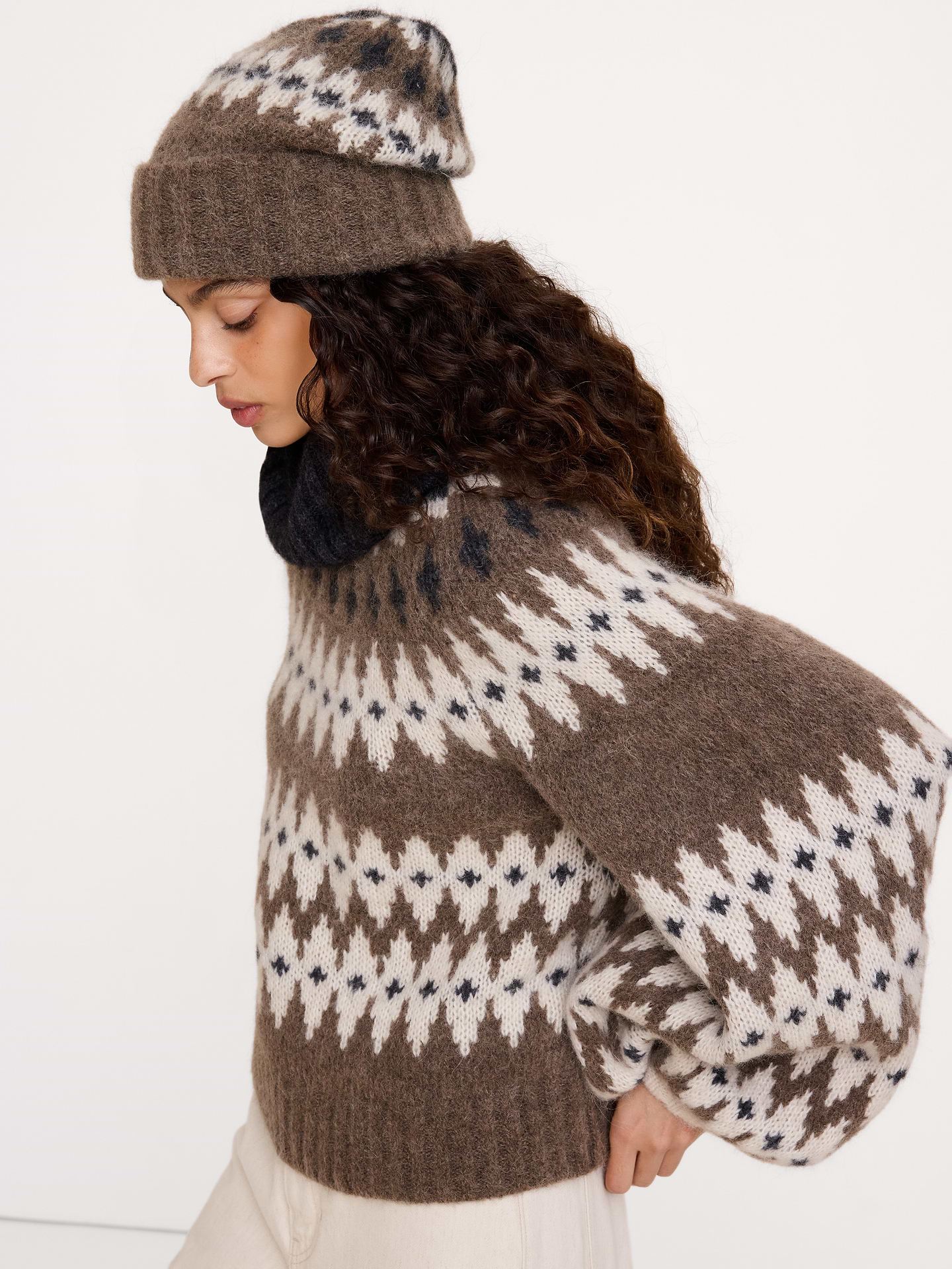 Image 2 of 2, Italian Fair Isle Chunky Beanie