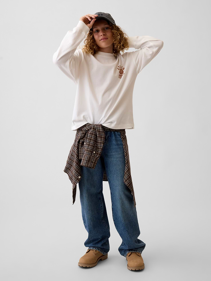 Image 4 of 5, Kids Heavyweight Oversized Graphic T-Shirt