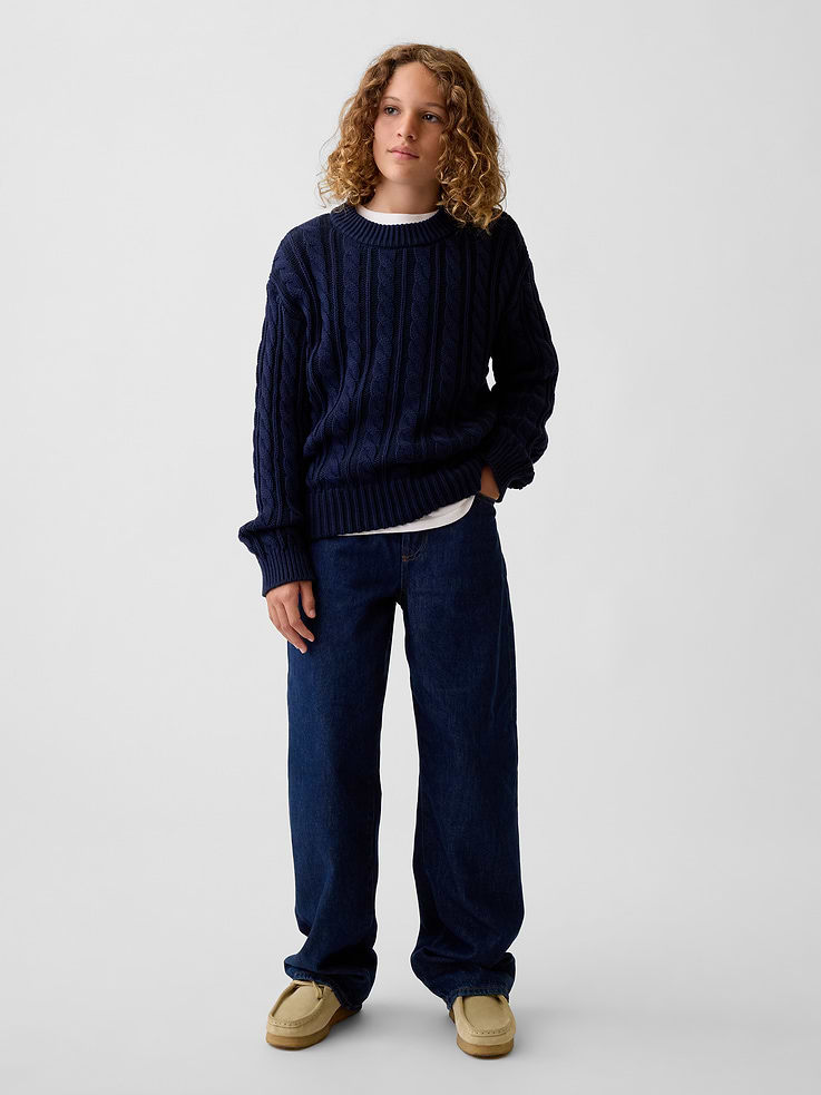 Image 4 of 5, Kids Cable-Knit Sweater