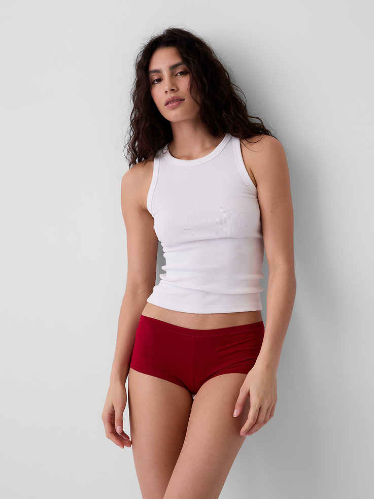 Image 1 of 5, A foundation of comfort — made exceptionally soft., Supersoft stretch modal boy short underwear., Elasticized waistband., Shop more SoftMade Modal ., Product #909115