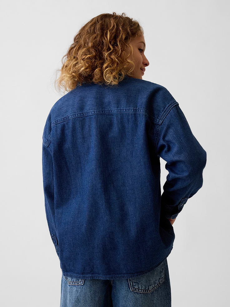Image 3 de 5, Chemise décontractée en denim pour Enfant