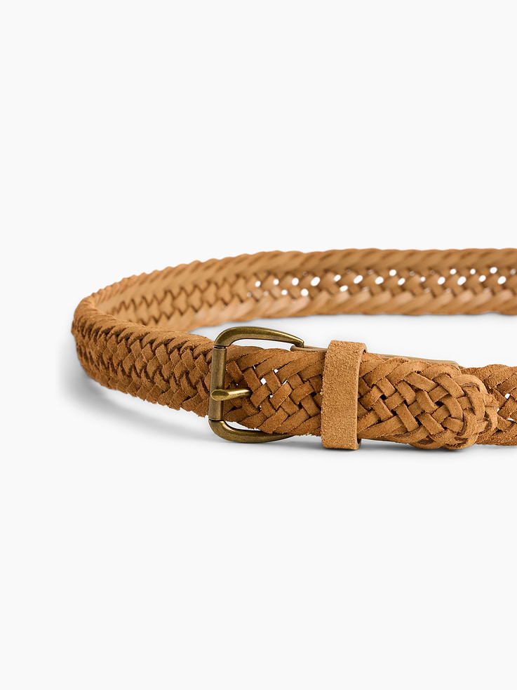 Image 3 of 4, Braided Suede Belt