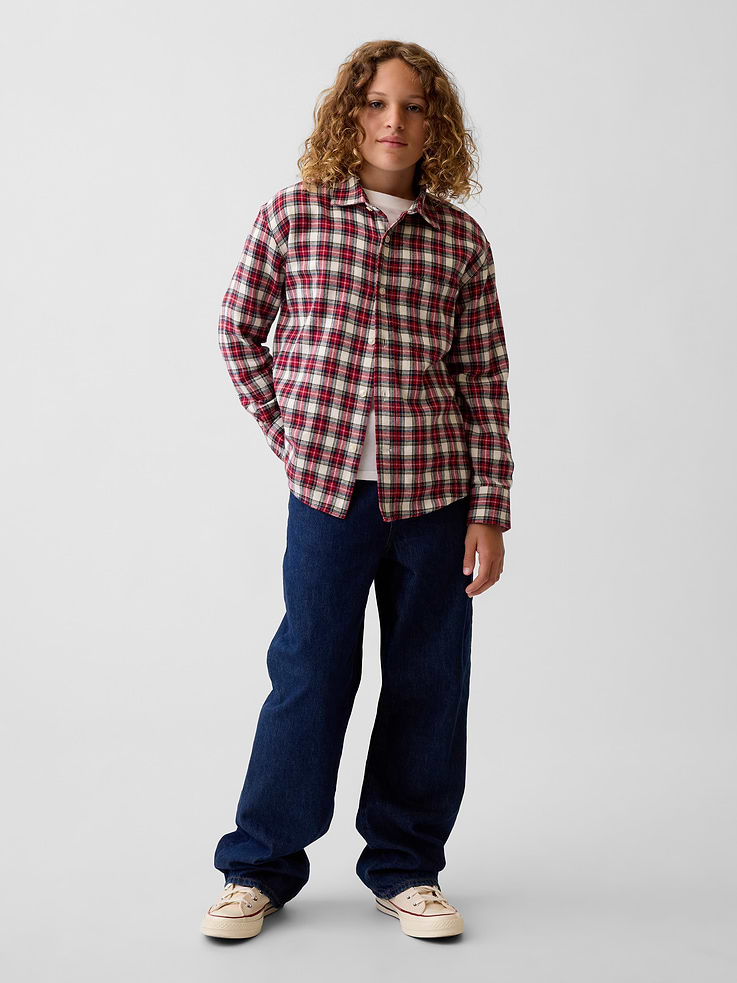 Image 4 of 5, Relaxed Flannel Shirt