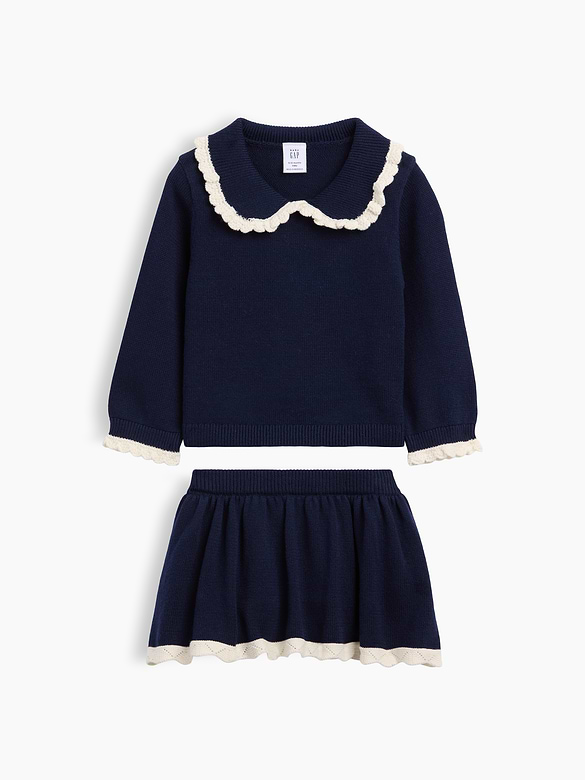 Baby Sweater Skort Set