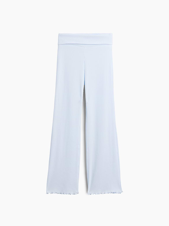 Kids Waffle Foldover Flare Leggings