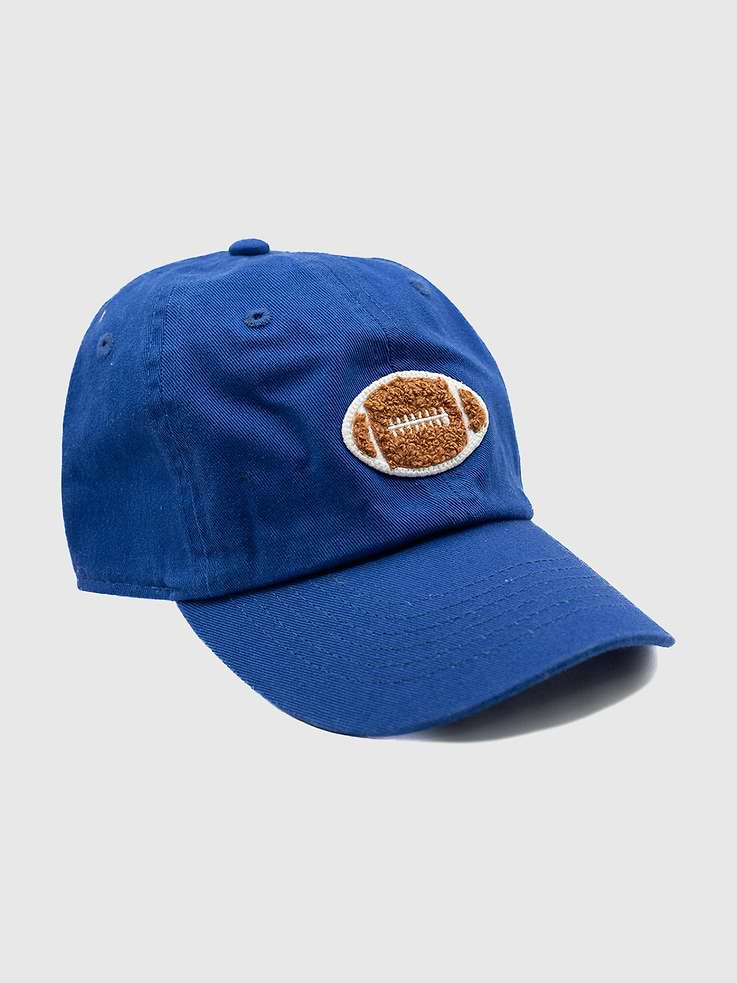 Image 1 of 2, Football terry hat., Metal buckle fastener at the back.