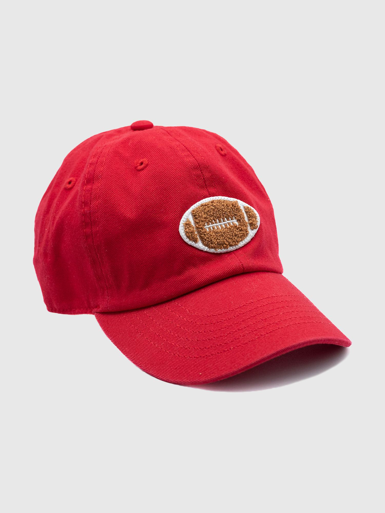 Image 1 of 2, Football terry hat., Metal buckle fastener at the back.