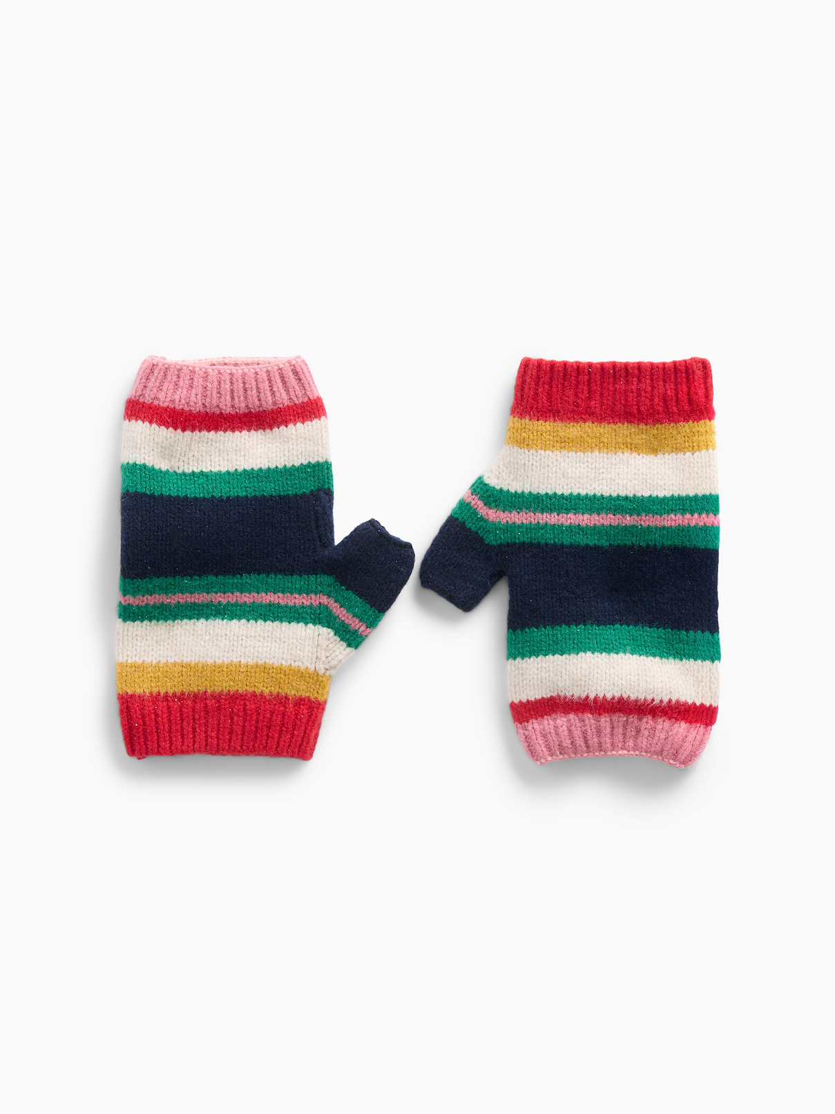 Image 1 of 2, Supersoft knit cotton-blend fingerless mittens., Ribbed hem., This product was made in a factory that invests in gender equity and women’s empowerment through RISE. Learn more at gapinc.com/equity ., Product #1184796
