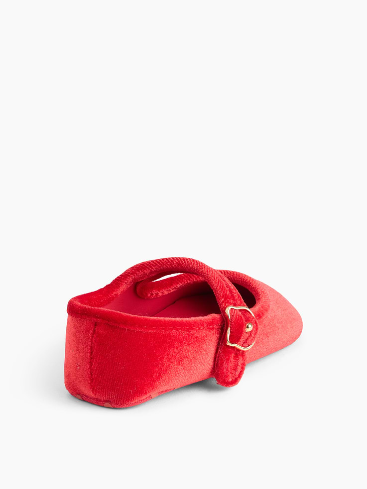 Image 3 of 4, Baby Velvet Mary Jane Shoes