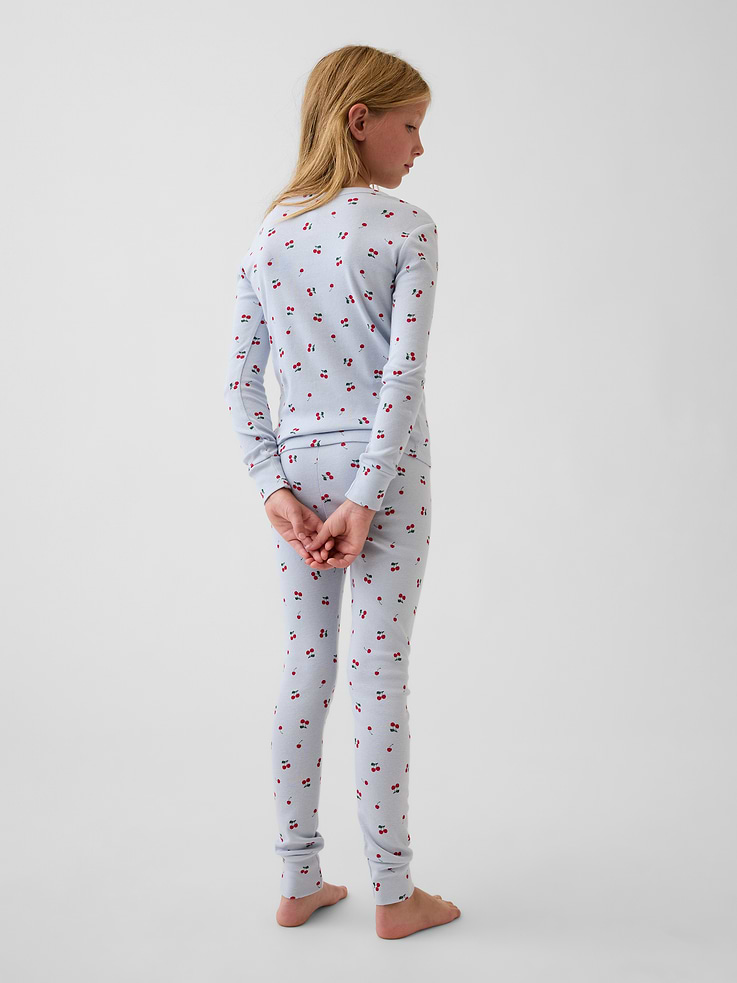 Image 3 of 4, Kids Organic Brushed Cotton Print PJ Set