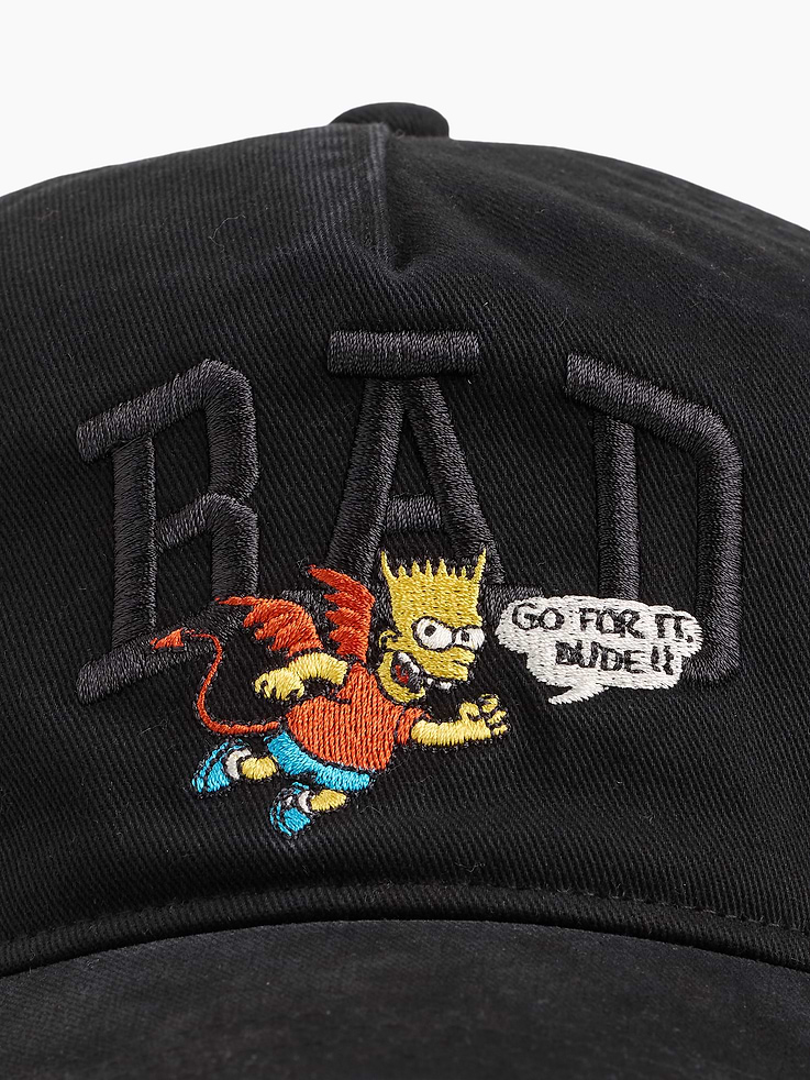 Image 4 of 5, The Simpsons BAD Logo Baseball Hat